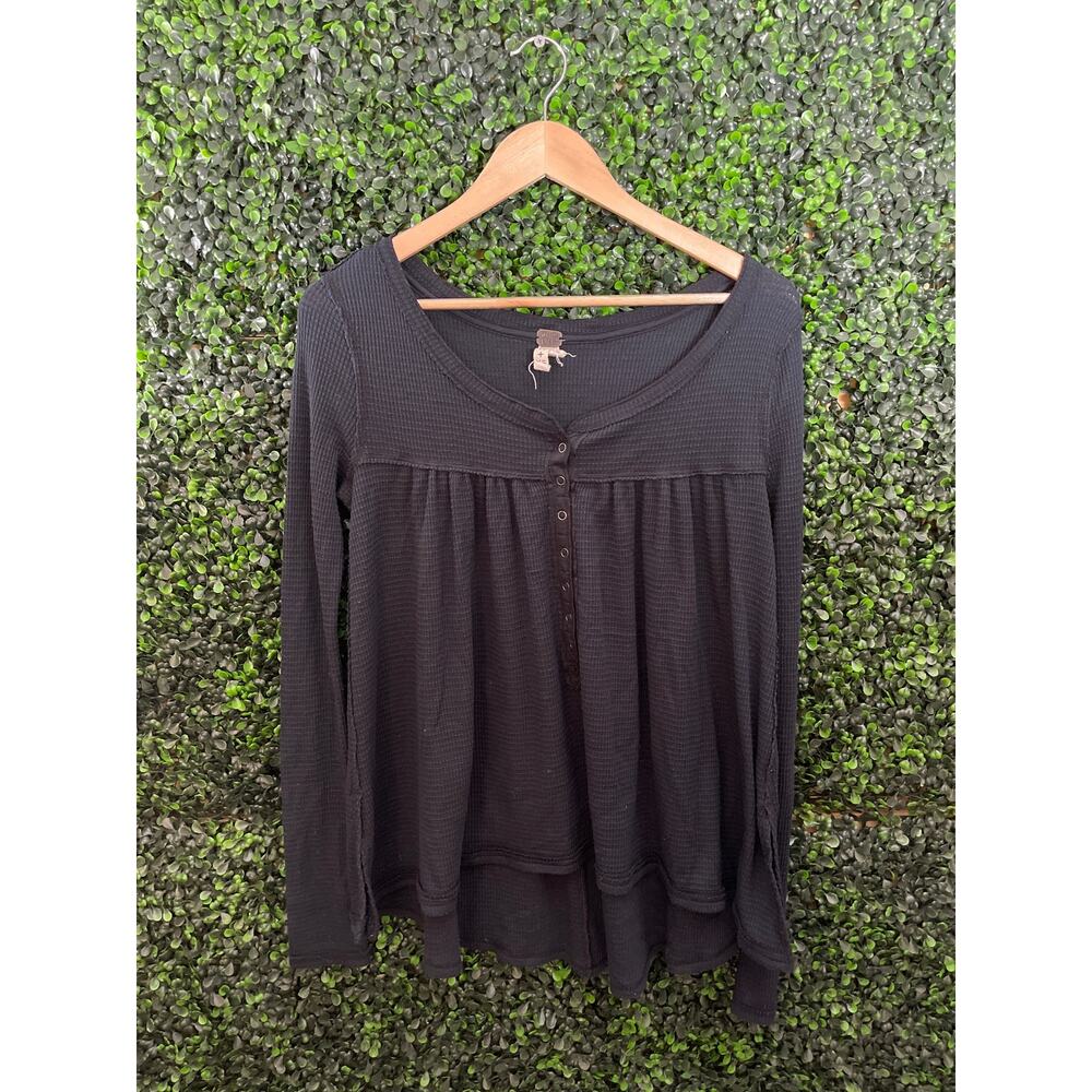 We the Free, Black Long Sleeve Blouse, Women’s Size XS